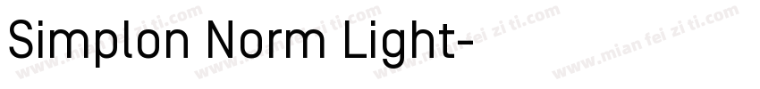 Simplon Norm Light字体转换